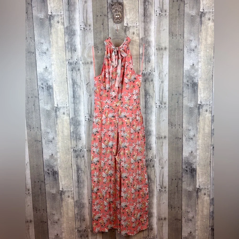 J. Crew Liberty of London Josephine Floral Print Jumpsuit in Peach Floral Size 4